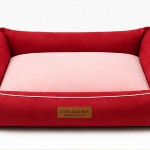Cama Pet Premium Doce Patinhas Vermelha