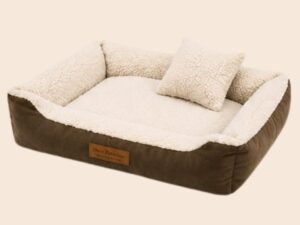 Cama Quadrada Suede com Carapinha