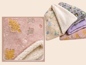 Cobertor Rosa com Detalhes