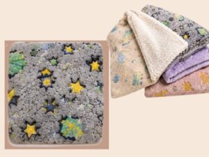 Cobertor Cinza com Estrelas